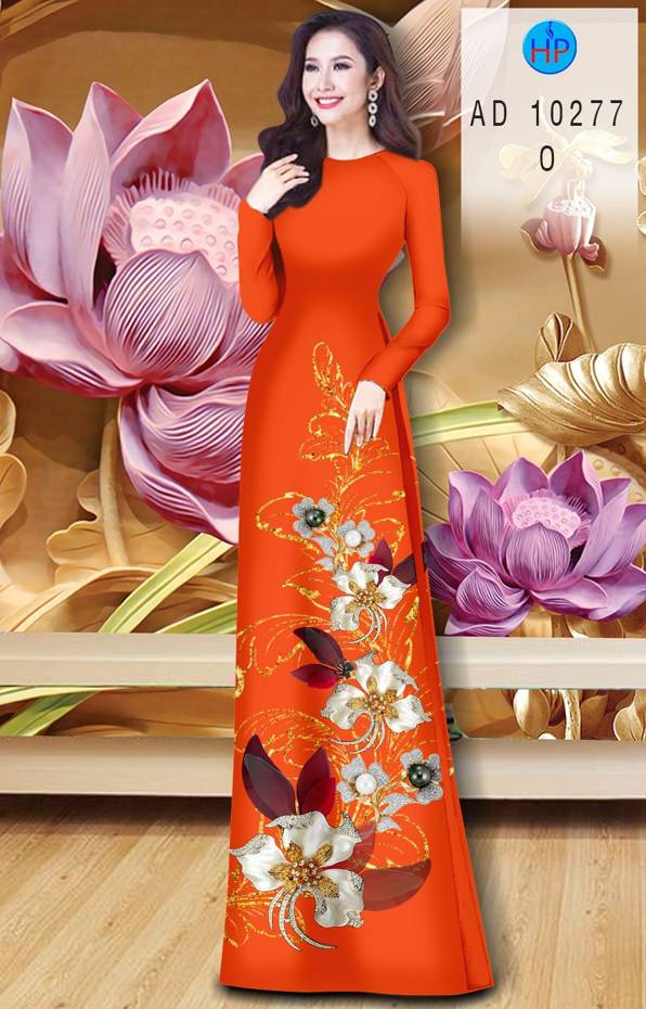 Vải Áo Dài Hoa In 3D Thiết Kế 2021 AD 10277 45 Vải Áo Dài Hoa In 3D Thiết Kế 2021 AD 10277