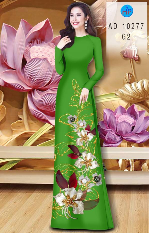 Vải Áo Dài Hoa In 3D Thiết Kế 2021 AD 10277 44 Vải Áo Dài Hoa In 3D Thiết Kế 2021 AD 10277