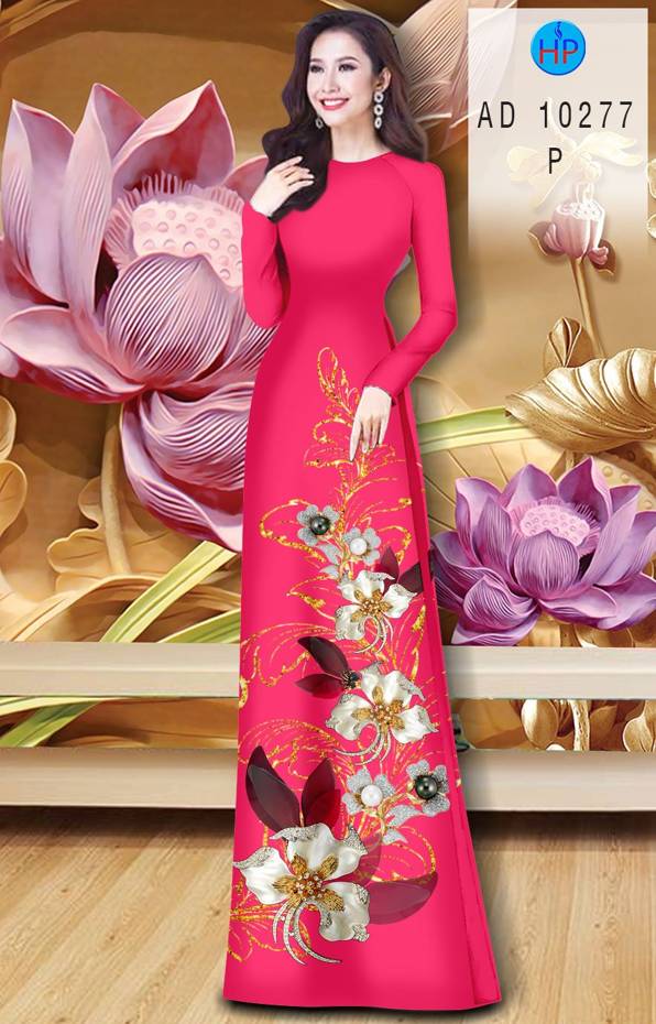 Vải Áo Dài Hoa In 3D Thiết Kế 2021 AD 10277 47 Vải Áo Dài Hoa In 3D Thiết Kế 2021 AD 10277
