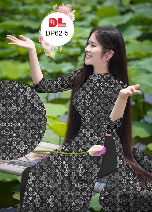 Vải Áo Dài Hoa Văn Cô Ba Thiết Kế 2021 AD DP62