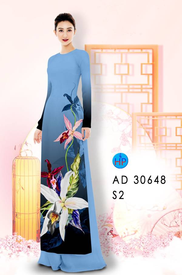 Vải Áo Dài Hoa Ly Thiết Kế 2021 AD 30648 38 Vải Áo Dài Hoa Ly Thiết Kế 2021 AD 30648