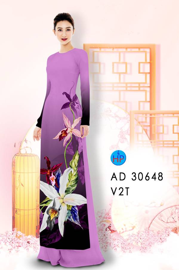 Vải Áo Dài Hoa Ly Thiết Kế 2021 AD 30648 44 Vải Áo Dài Hoa Ly Thiết Kế 2021 AD 30648