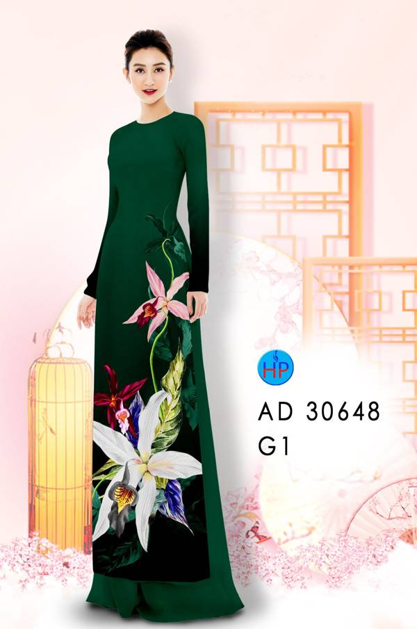 Vải Áo Dài Hoa Ly Thiết Kế 2021 AD 30648 42 Vải Áo Dài Hoa Ly Thiết Kế 2021 AD 30648