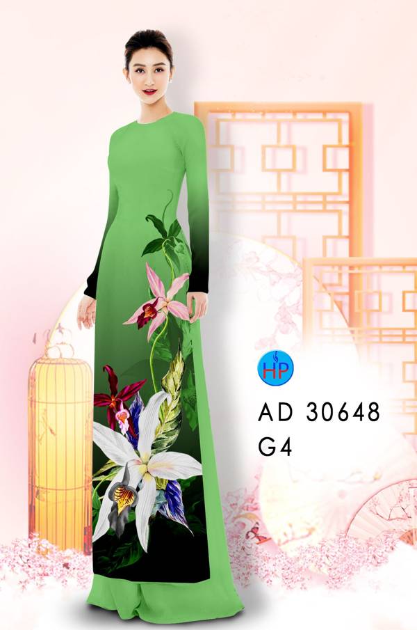 Vải Áo Dài Hoa Ly Thiết Kế 2021 AD 30648 43 Vải Áo Dài Hoa Ly Thiết Kế 2021 AD 30648