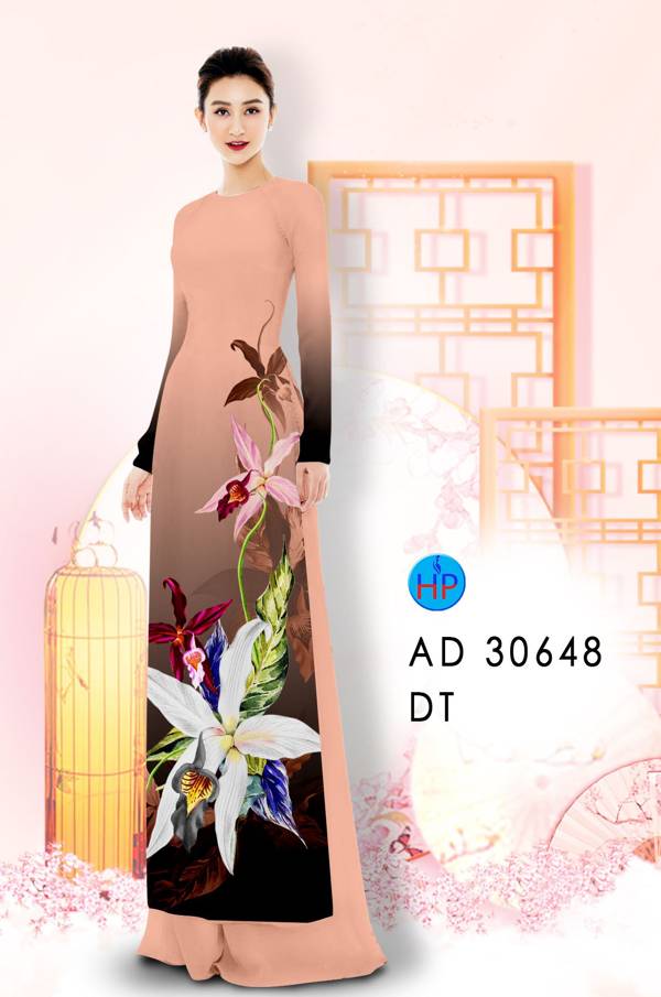 Vải Áo Dài Hoa Ly Thiết Kế 2021 AD 30648 45 Vải Áo Dài Hoa Ly Thiết Kế 2021 AD 30648