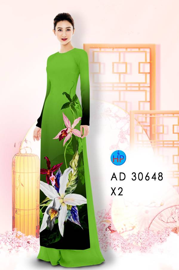 Vải Áo Dài Hoa Ly Thiết Kế 2021 AD 30648 46 Vải Áo Dài Hoa Ly Thiết Kế 2021 AD 30648