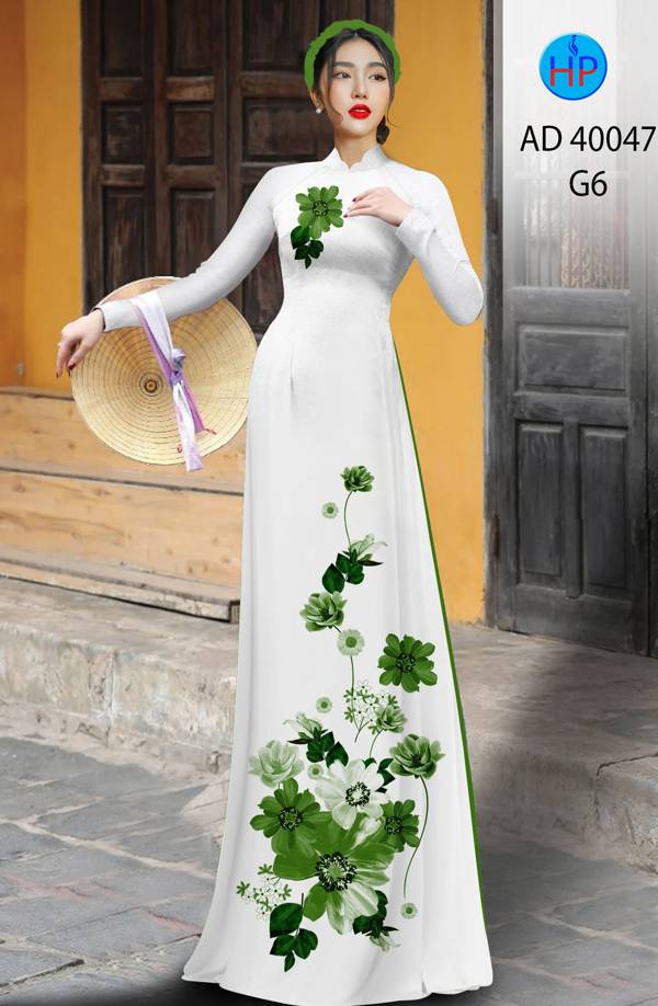 Vải Áo Dài Hoa In 3D Kiểu Mới AD 40047 45 Vải Áo Dài Hoa In 3D Kiểu Mới AD 40047