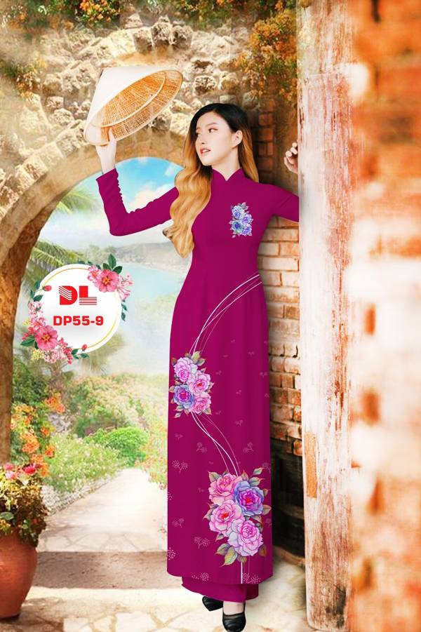 Vải Áo Dài Hoa Hồng Độc Đáo AD DP55