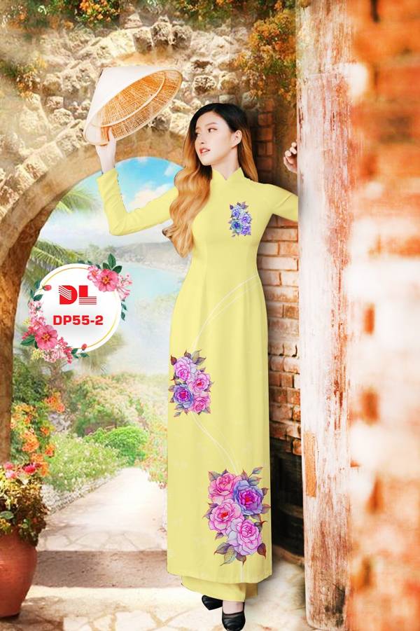 Vải Áo Dài Hoa Hồng Độc Đáo AD DP55