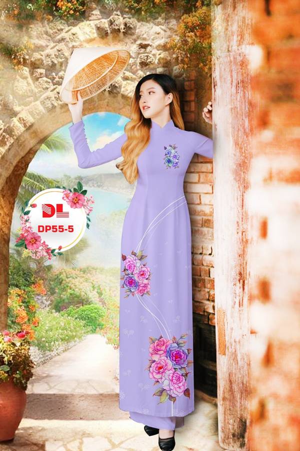 Vải Áo Dài Hoa Hồng Độc Đáo AD DP55