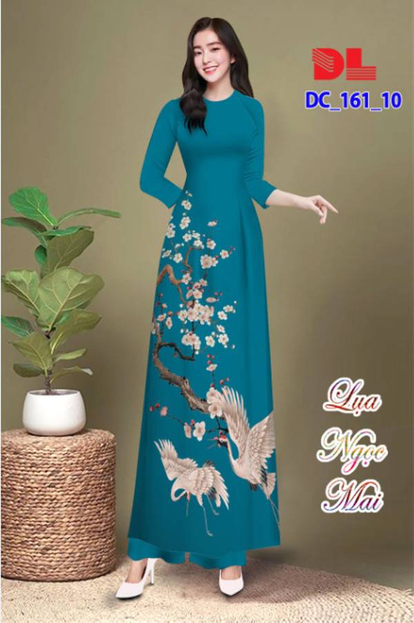 Vải Áo Dài Chim Hạc Vừa Ra AD DC161 32 Vải Áo Dài Chim Hạc Vừa Ra  AD DC161