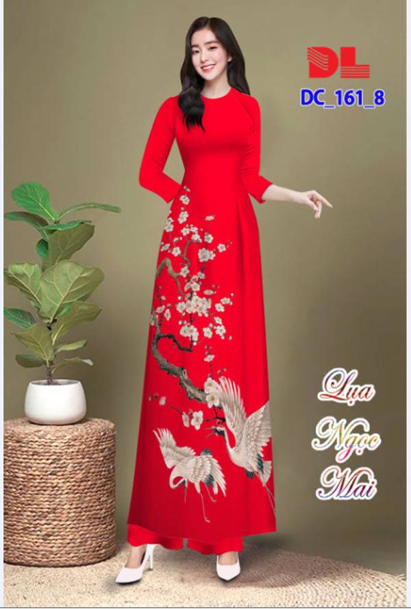Vải Áo Dài Chim Hạc Vừa Ra AD DC161 34 Vải Áo Dài Chim Hạc Vừa Ra  AD DC161