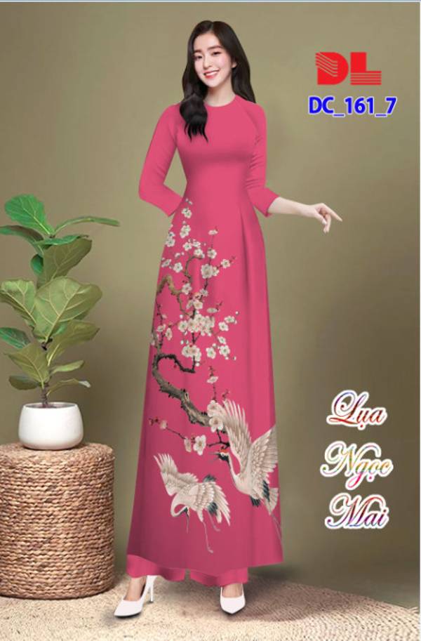 Vải Áo Dài Chim Hạc Vừa Ra AD DC161 35 Vải Áo Dài Chim Hạc Vừa Ra  AD DC161