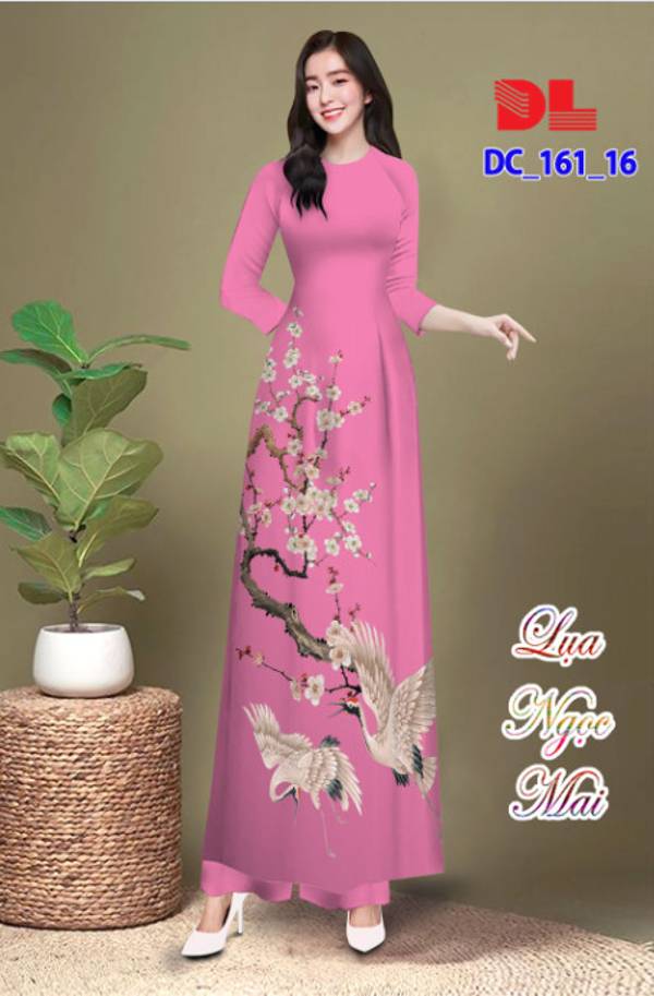 Vải Áo Dài Chim Hạc Vừa Ra AD DC161 40 Vải Áo Dài Chim Hạc Vừa Ra  AD DC161