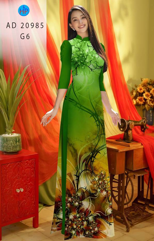 Vải Áo Dài Hoa In 3D Thiết Kế 2021 AD 20985 49 Vải Áo Dài Hoa In 3D Thiết Kế 2021 AD 20985