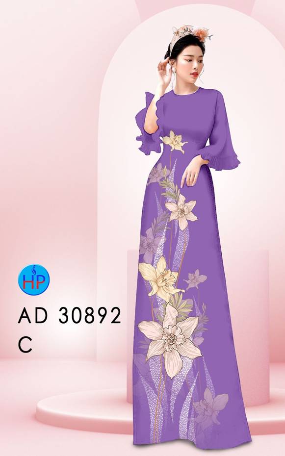 Vải Áo Dài Hoa In 3D Vừa Ra AD 30892 37 Vải Áo Dài Hoa In 3D Vừa Ra  AD 30892