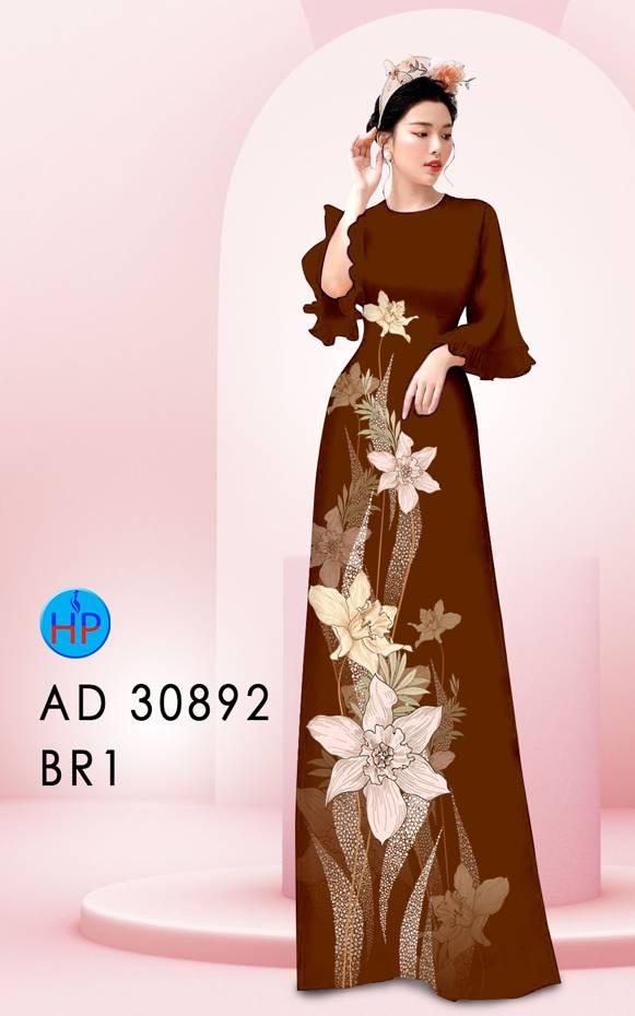 Vải Áo Dài Hoa In 3D Vừa Ra AD 30892 40 Vải Áo Dài Hoa In 3D Vừa Ra  AD 30892