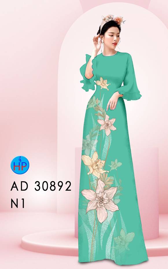 Vải Áo Dài Hoa In 3D Vừa Ra AD 30892 44 Vải Áo Dài Hoa In 3D Vừa Ra  AD 30892