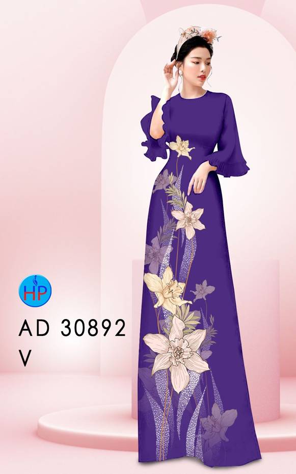 Vải Áo Dài Hoa In 3D Vừa Ra AD 30892 45 Vải Áo Dài Hoa In 3D Vừa Ra  AD 30892