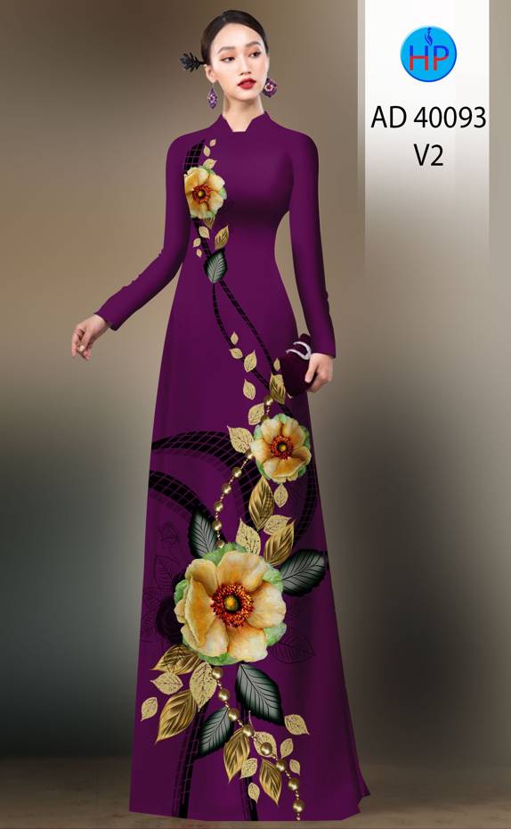 Vải Áo Dài Hoa In 3D Độc Đáo AD 40093 37 Vải Áo Dài Hoa In 3D Độc Đáo AD 40093