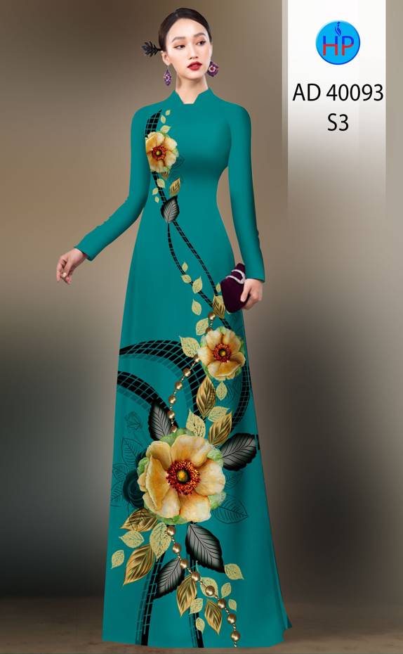 Vải Áo Dài Hoa In 3D Độc Đáo AD 40093 38 Vải Áo Dài Hoa In 3D Độc Đáo AD 40093