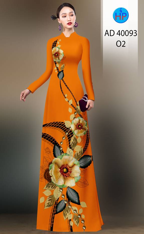 Vải Áo Dài Hoa In 3D Độc Đáo AD 40093 42 Vải Áo Dài Hoa In 3D Độc Đáo AD 40093
