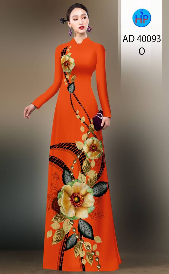 Vải Áo Dài Hoa In 3D Độc Đáo AD 40093 43 Vải Áo Dài Hoa In 3D Độc Đáo AD 40093