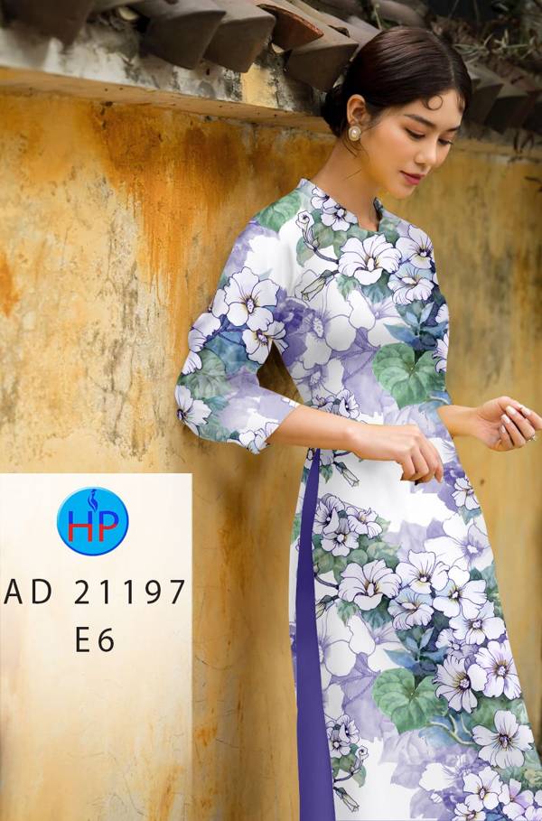 Vải Áo Dài Hoa In 3D Vừa Ra AD 21197 45 Vải Áo Dài Hoa In 3D Vừa Ra  AD 21197