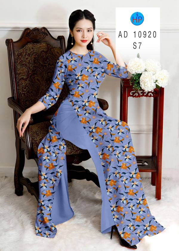 Vải Áo Dài Hoa Đều Thiết Kế 2021 AD 10920 43 Vải Áo Dài Hoa Đều Thiết Kế 2021 AD 10920