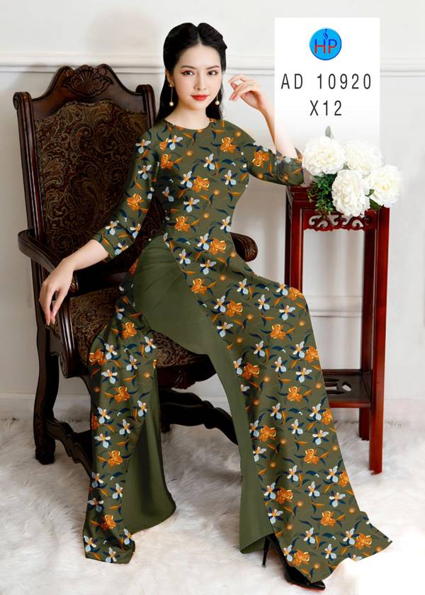 Vải Áo Dài Hoa Đều Thiết Kế 2021 AD 10920 51 Vải Áo Dài Hoa Đều Thiết Kế 2021 AD 10920