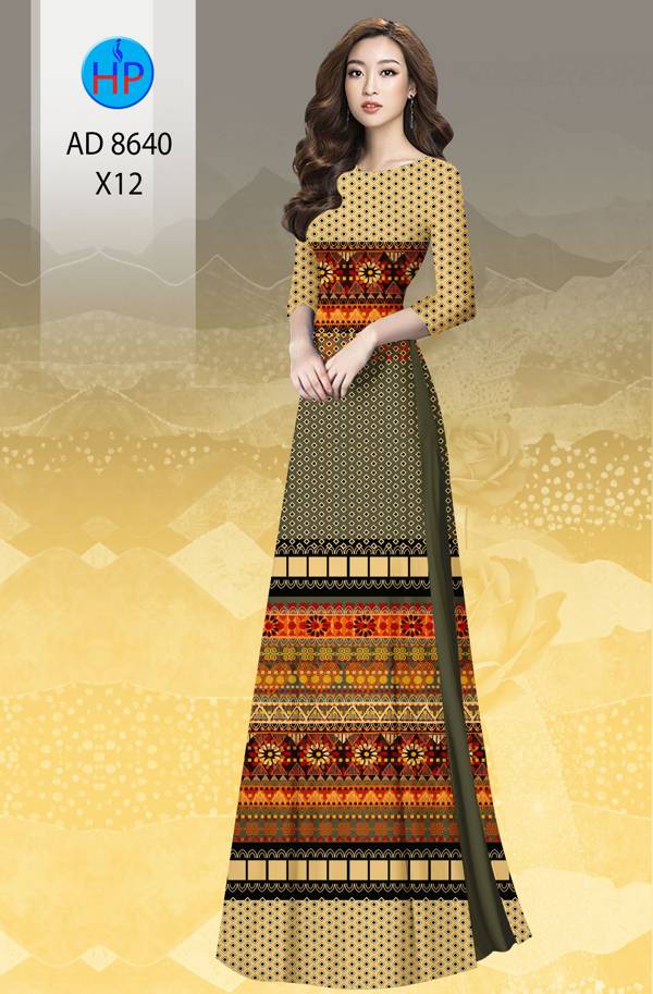 Vải Áo Dài Hoa Văn Độc Đáo AD 8640 55 Vải Áo Dài Hoa Văn Độc Đáo AD 8640