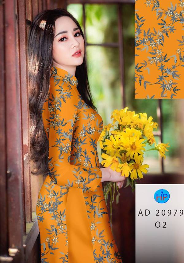 Vải Áo Dài Hoa Đều Kiểu Mới AD 20979 38 Vải Áo Dài Hoa Đều Kiểu Mới AD 20979