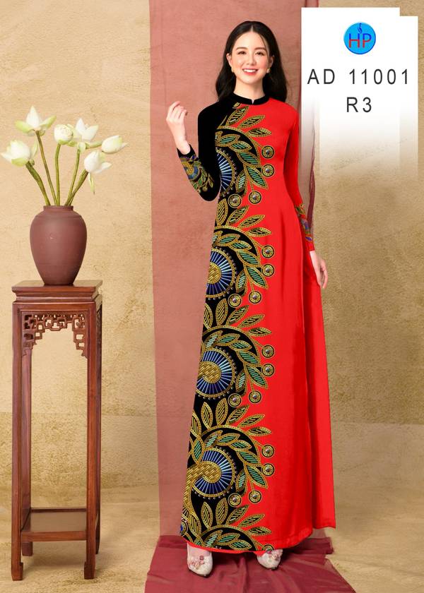 Vải Áo Dài Hoa Văn Kiểu Mới AD 11001 40 Vải Áo Dài Hoa Văn Kiểu Mới AD 11001