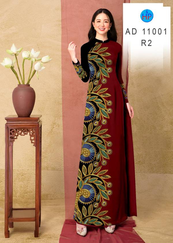 Vải Áo Dài Hoa Văn Kiểu Mới AD 11001 41 Vải Áo Dài Hoa Văn Kiểu Mới AD 11001