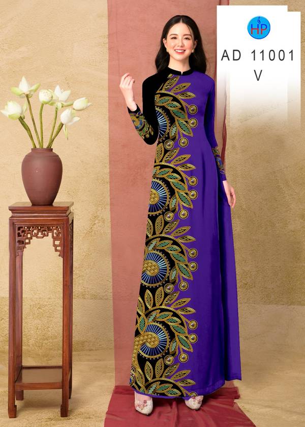 Vải Áo Dài Hoa Văn Kiểu Mới AD 11001 42 Vải Áo Dài Hoa Văn Kiểu Mới AD 11001
