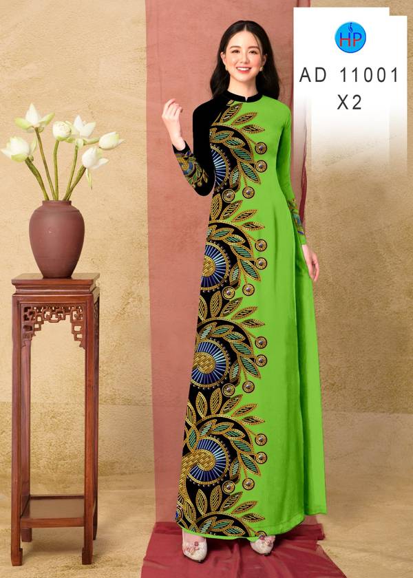 Vải Áo Dài Hoa Văn Kiểu Mới AD 11001 44 Vải Áo Dài Hoa Văn Kiểu Mới AD 11001