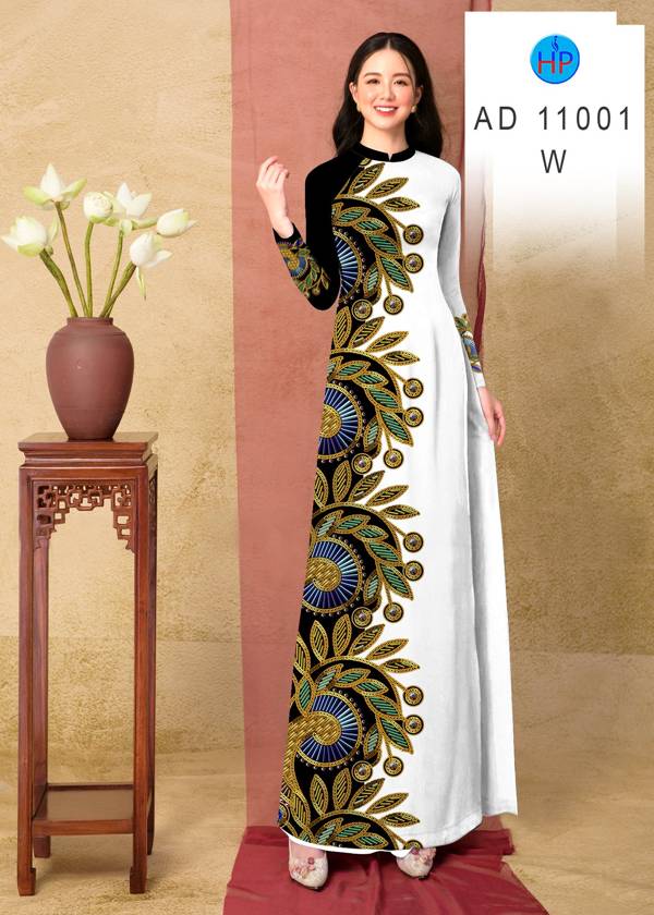 Vải Áo Dài Hoa Văn Kiểu Mới AD 11001 50 Vải Áo Dài Hoa Văn Kiểu Mới AD 11001