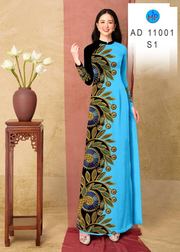 Vải Áo Dài Hoa Văn Kiểu Mới AD 11001 48 Vải Áo Dài Hoa Văn Kiểu Mới AD 11001
