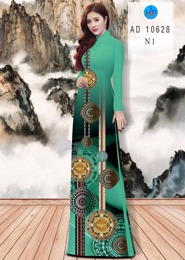 Vải Áo Dài Hoa Văn Kiểu Mới AD 10628