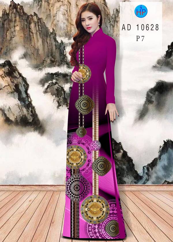 Vải Áo Dài Hoa Văn Kiểu Mới AD 10628