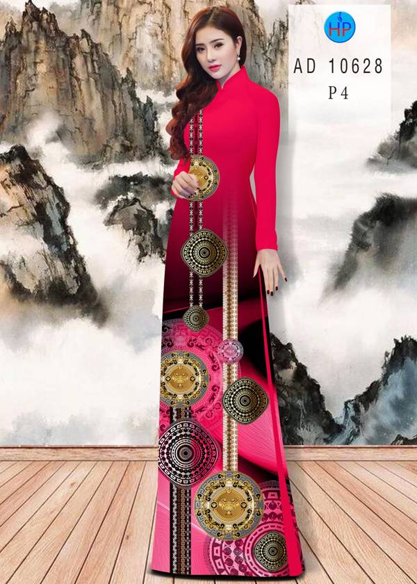 Vải Áo Dài Hoa Văn Kiểu Mới AD 10628
