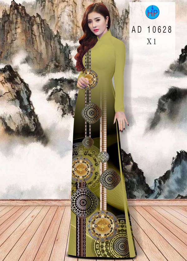 Vải Áo Dài Hoa Văn Kiểu Mới AD 10628