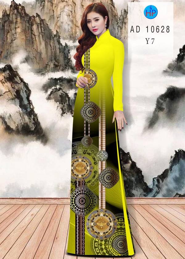 Vải Áo Dài Hoa Văn Kiểu Mới AD 10628