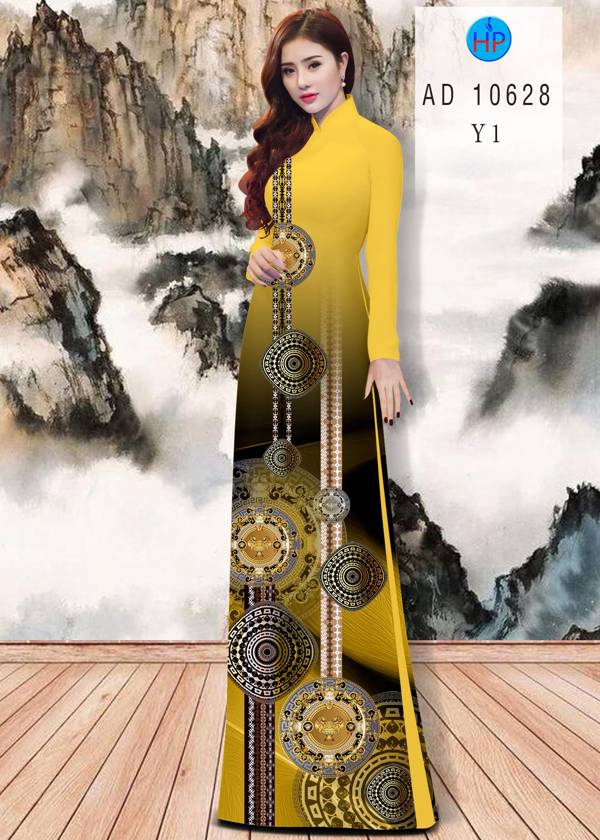 Vải Áo Dài Hoa Văn Kiểu Mới AD 10628