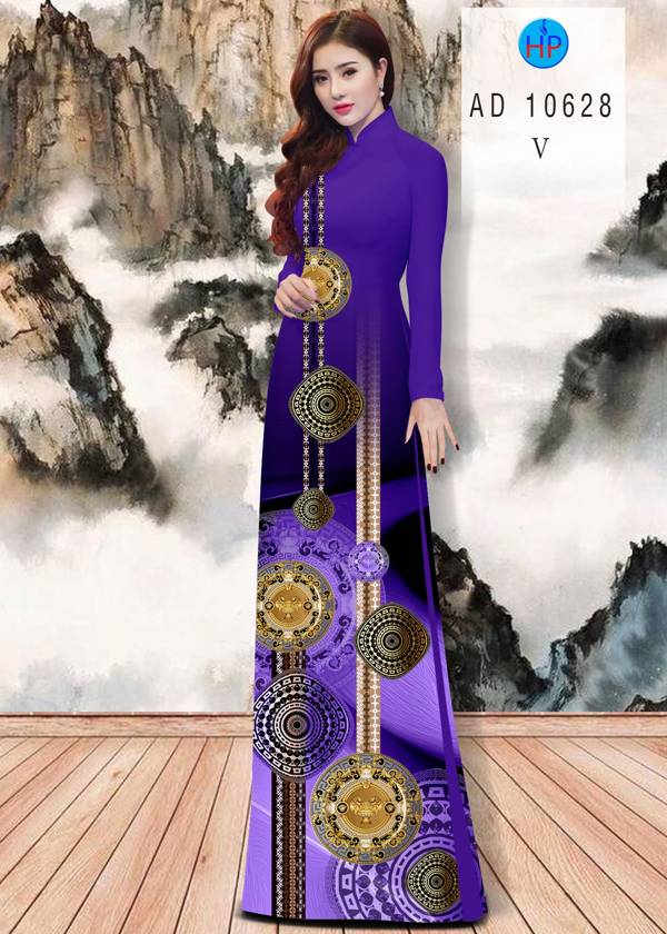 Vải Áo Dài Hoa Văn Kiểu Mới AD 10628