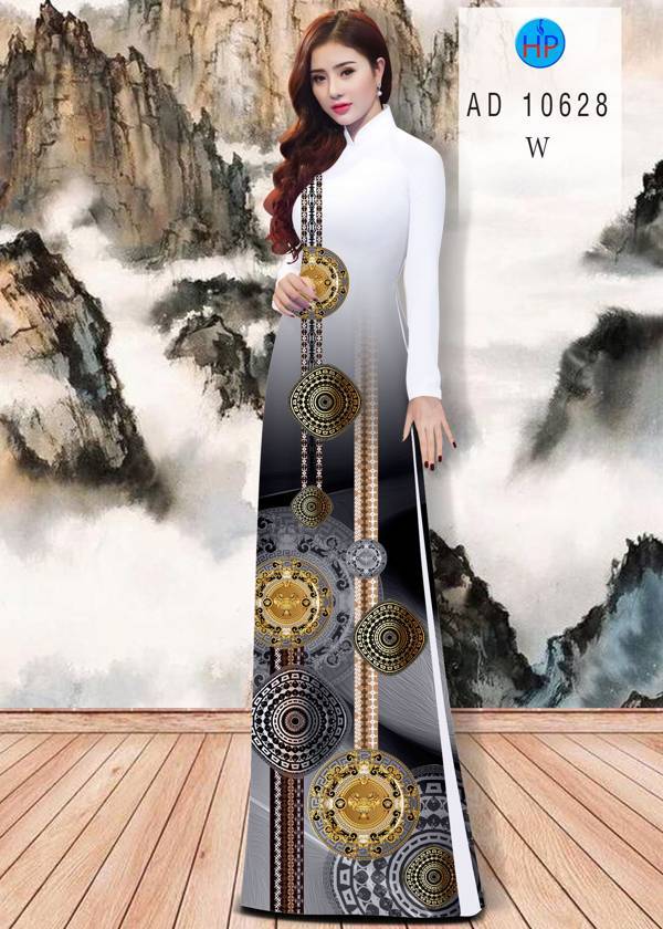 Vải Áo Dài Hoa Văn Kiểu Mới AD 10628