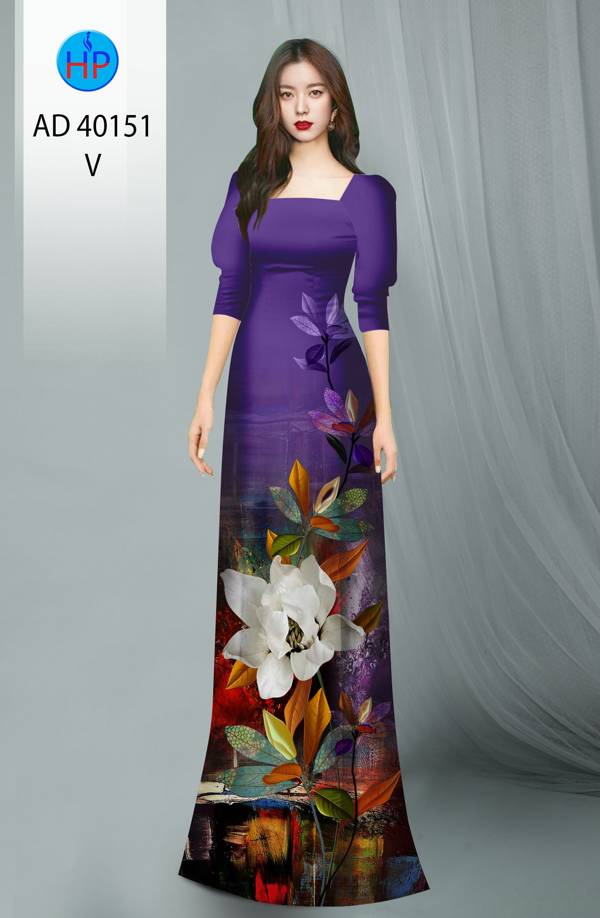 Vải Áo Dài Hoa Sen Kiểu Mới AD 40151 42 Vải Áo Dài Hoa Sen Kiểu Mới AD 40151