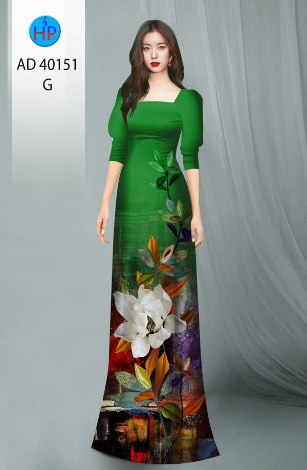 Vải Áo Dài Hoa Sen Kiểu Mới AD 40151 45 Vải Áo Dài Hoa Sen Kiểu Mới AD 40151