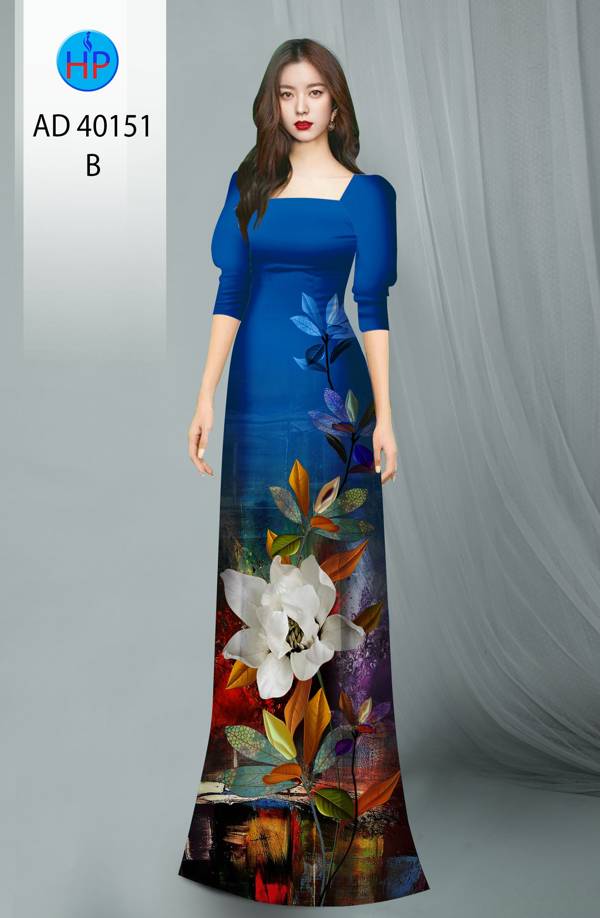 Vải Áo Dài Hoa Sen Kiểu Mới AD 40151 49 Vải Áo Dài Hoa Sen Kiểu Mới AD 40151