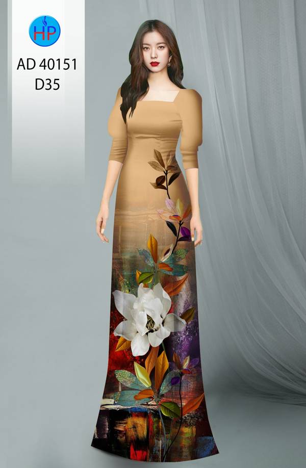 Vải Áo Dài Hoa Sen Kiểu Mới AD 40151 52 Vải Áo Dài Hoa Sen Kiểu Mới AD 40151